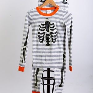 Hanna Andersson Skeleton Halloween PJs Size 12